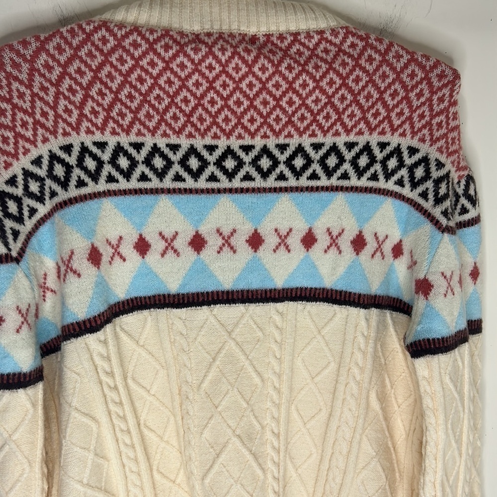 NWOT LOVE + HARMONY Fair Isle Cozy Cardigan Size Medium - Picture 9 of 14